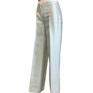 Soft sage shiny Alexander McQueen dress pant